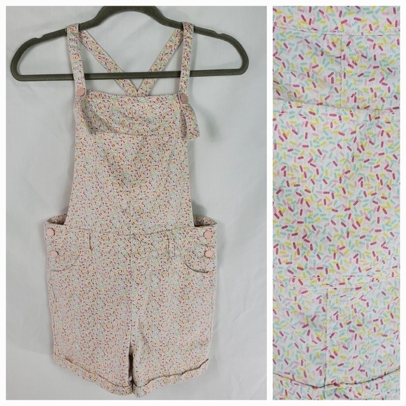 Art Class Sprinkles overall shorts for girls Size XL - Picture 1 of 8
